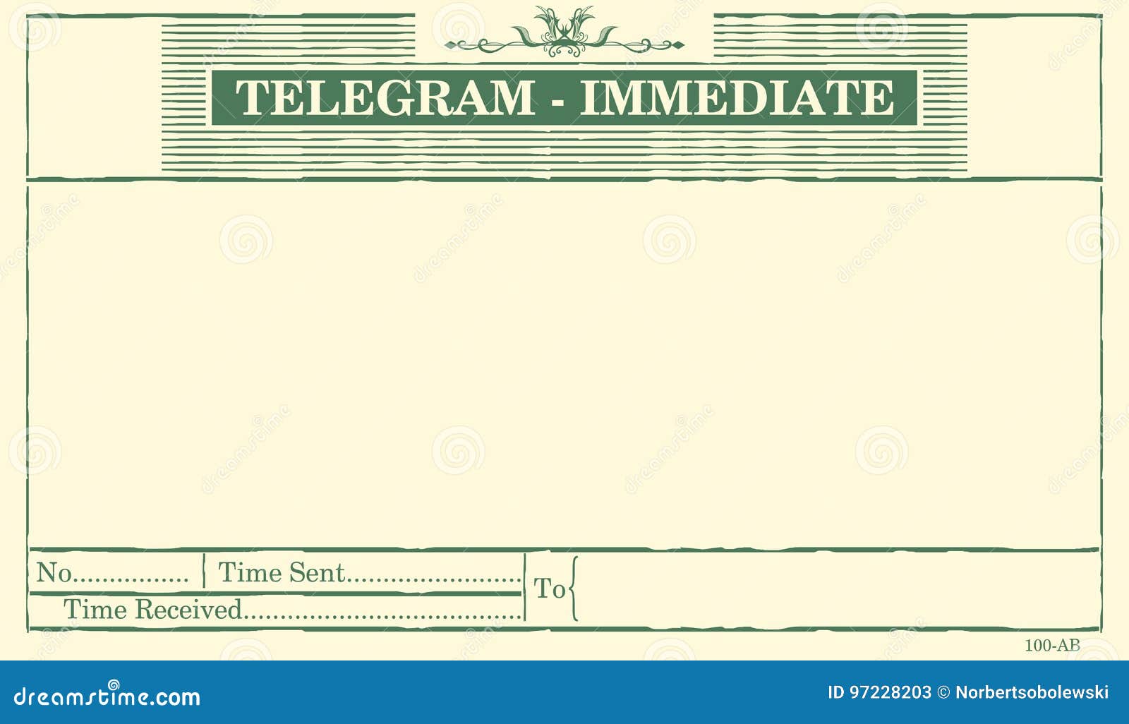 Blank telegram stock vector. Illustration of memory, postal - 97228203