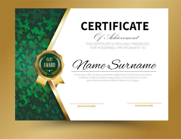 Certificate template design a4 size Vector | Premium Download