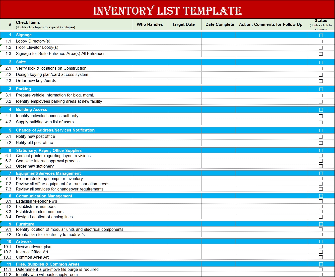 Best 7 Work-In-Progress Inventory List Templates - Excel Word Template