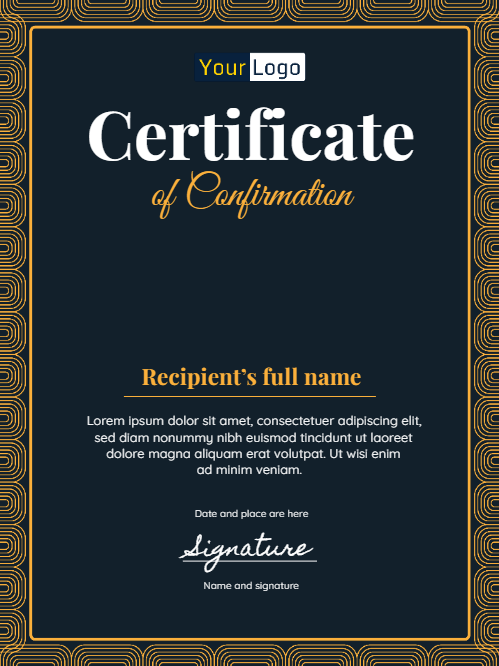 6 FREE Confirmation Certificate Templates | Virtualbadge.io