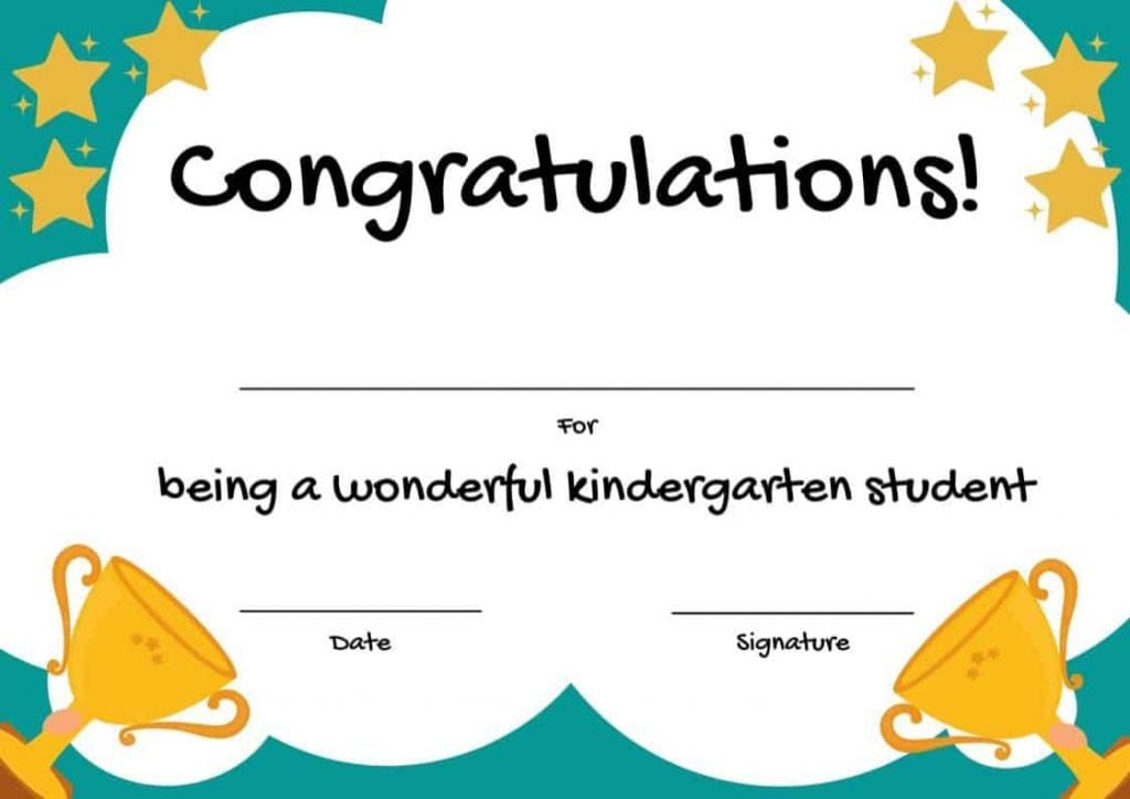 7 Free & Editable Kindergarten Graduation Certificates That Will Melt