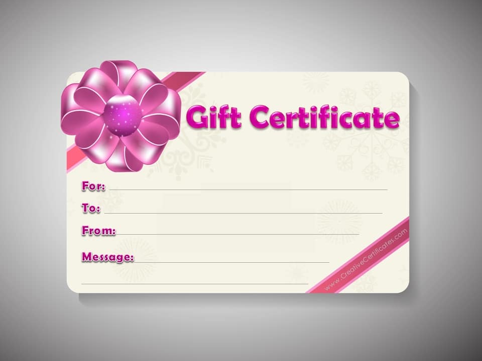 Free Gift Certificate Template | Customize Online and Print at Home