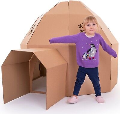 Cardboard Igloo Playhouse Toy (Brown) by Kideco | eBay