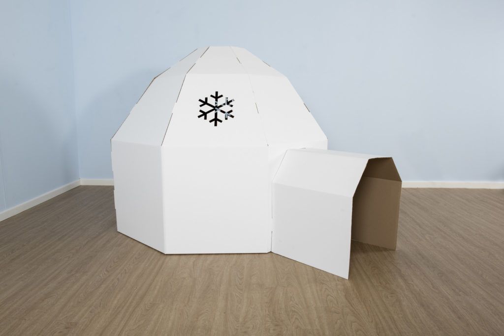 Kid-Eco Cardboard Igloo in 2020 | Igloo craft, Igloo, Creative