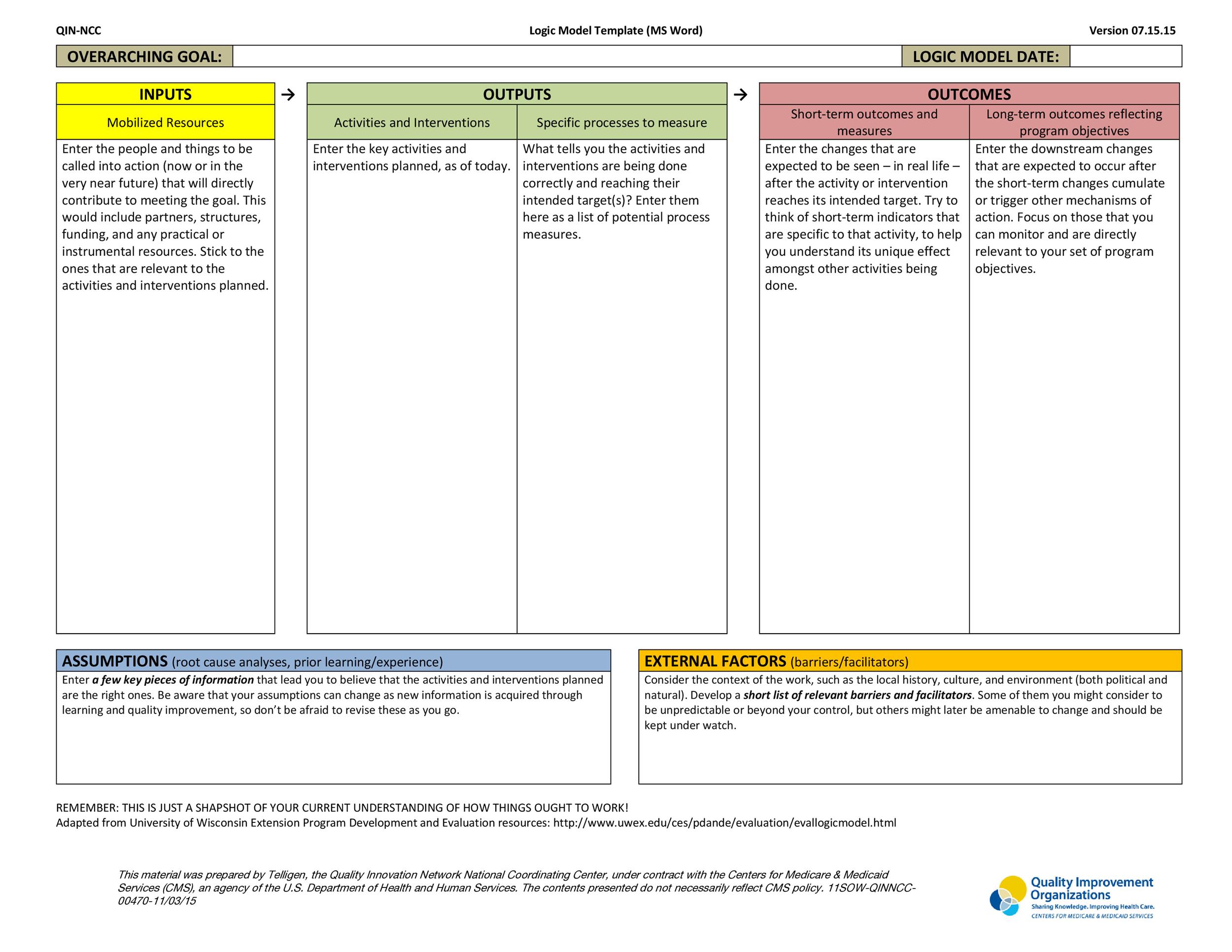 More than 40 Logic Model Templates & Examples ᐅ TemplateLab