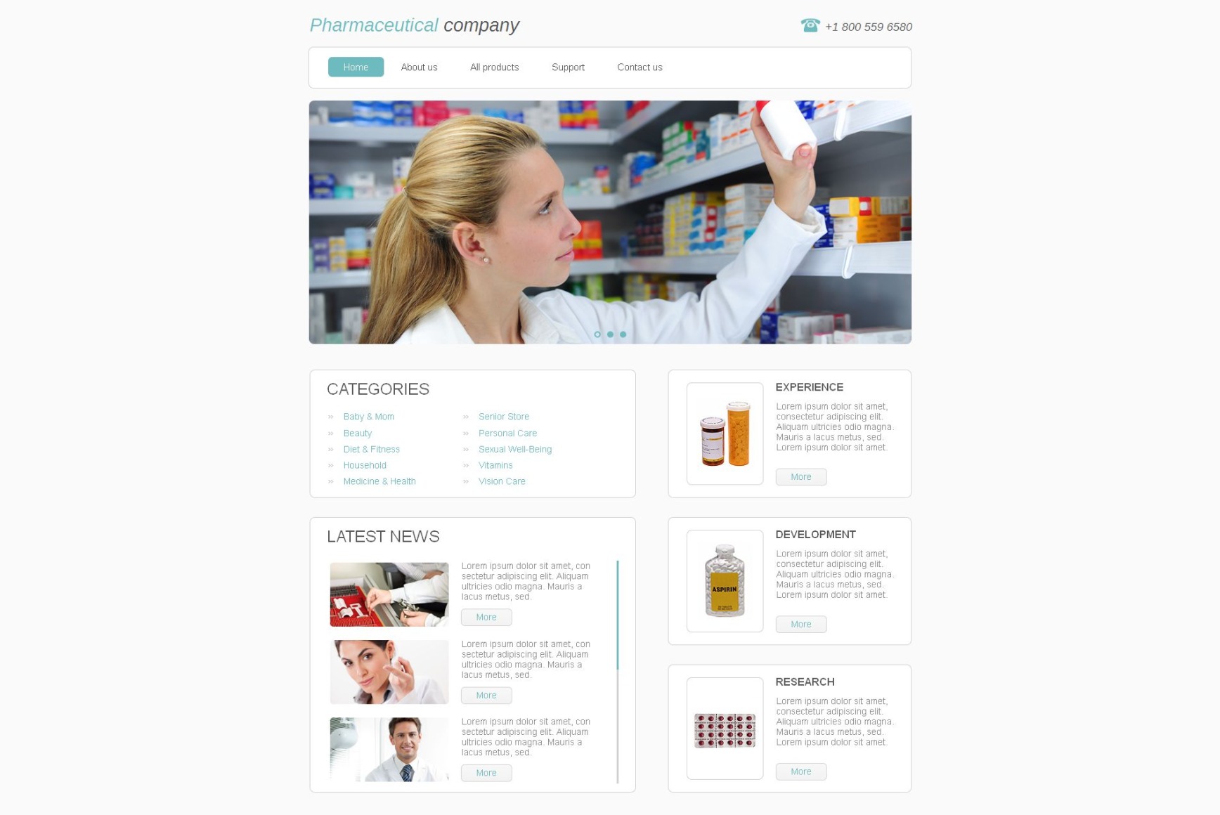 Pharmacy Website Template with White Background - MotoCMS