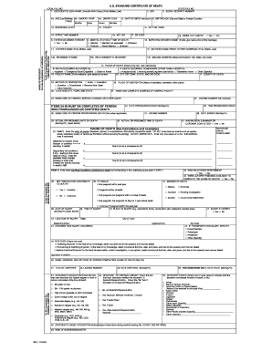 blank death certificate form Templates - Fillable & Printable Samples