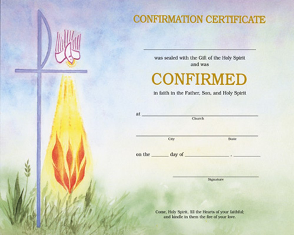 Confirmation Certificates Templates