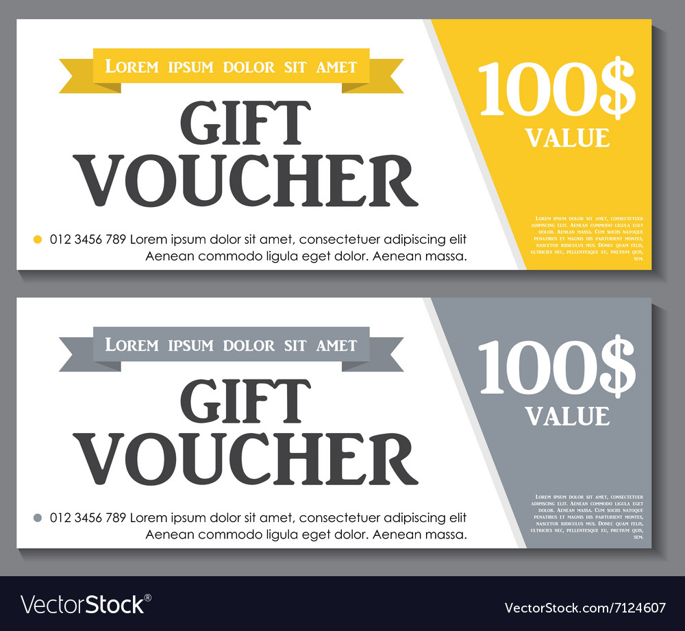 Gift voucher template with sample text Royalty Free Vector