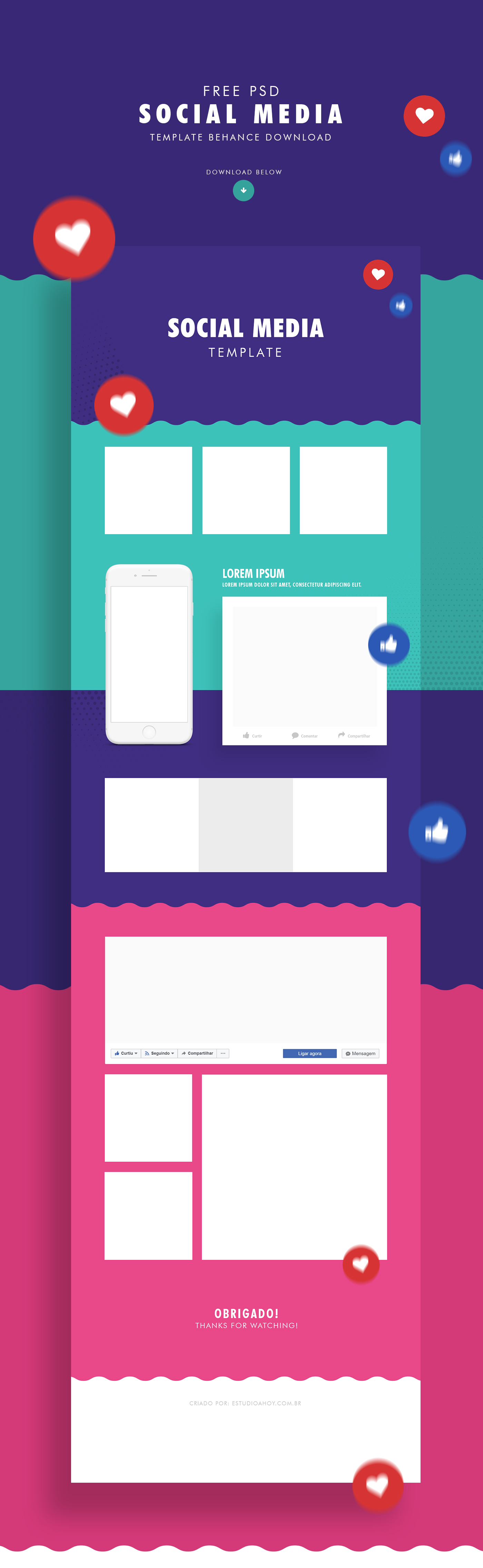 Social Media FREE TEMPLATE :: Behance