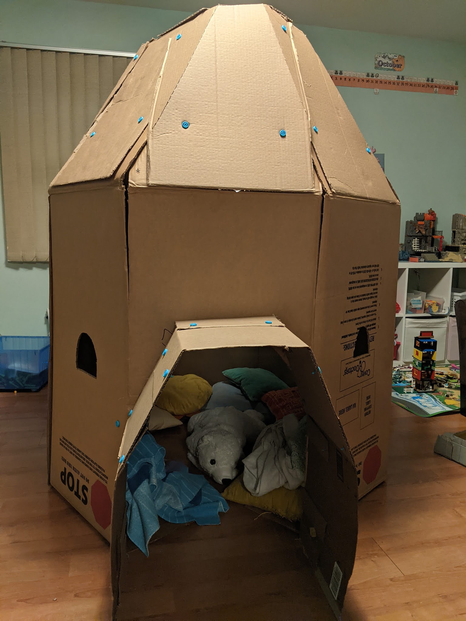 How to Make a Cardboard Igloo - Arctic Unit Study - Cardboard Mom