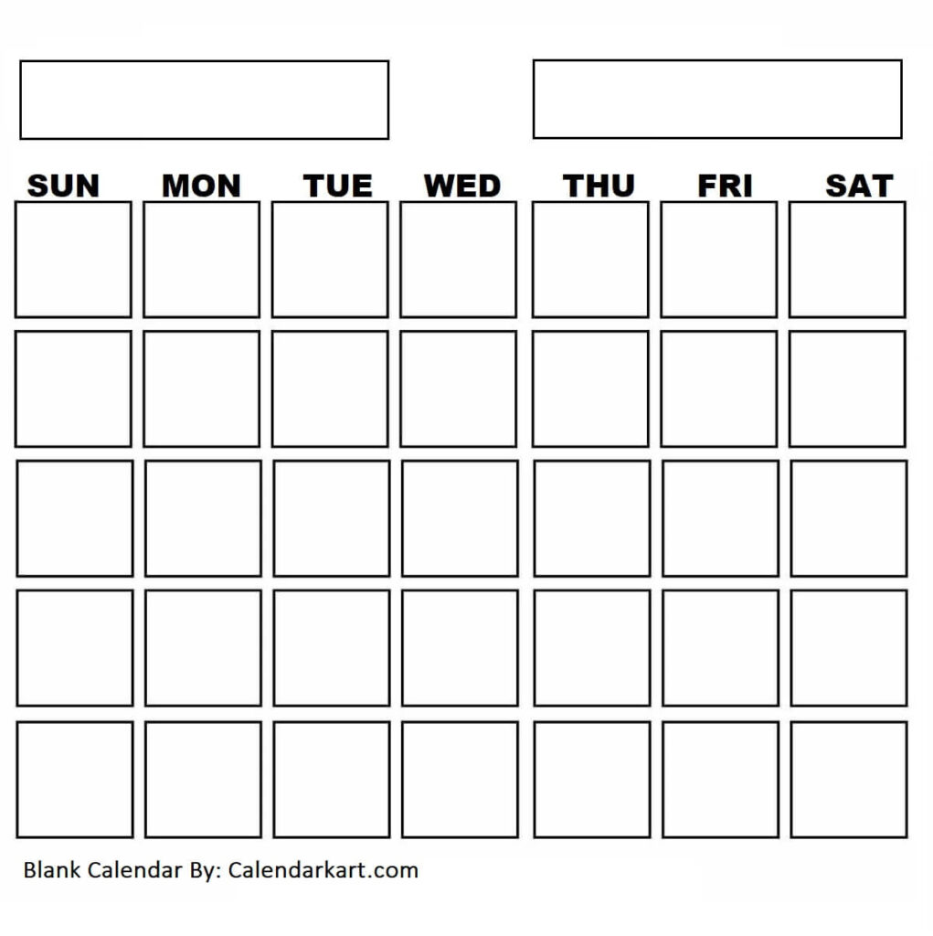 20+ Free Printable Blank Calendar Templates (Undated)