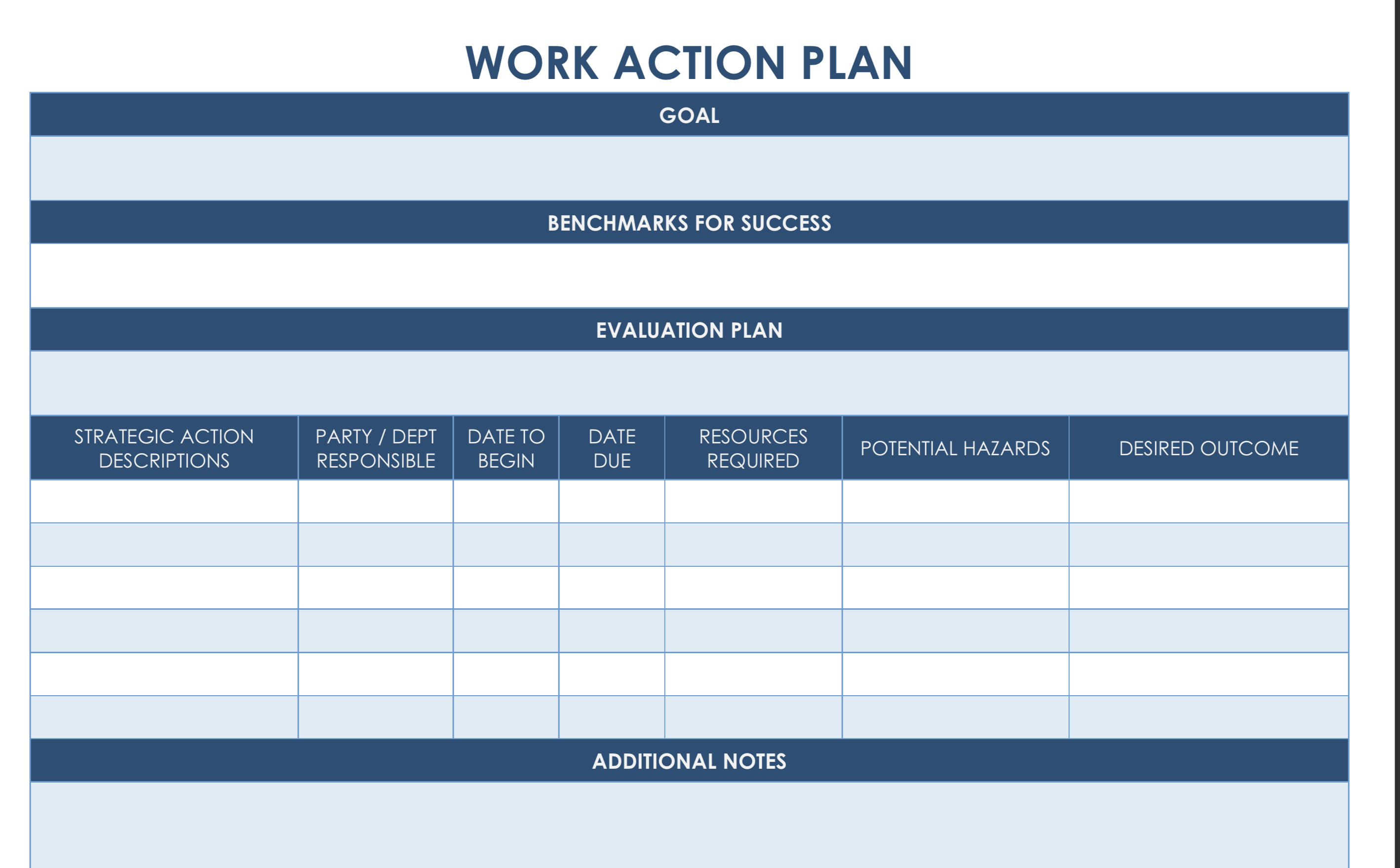 Action Plan Template for Managers | ExcelTemplate