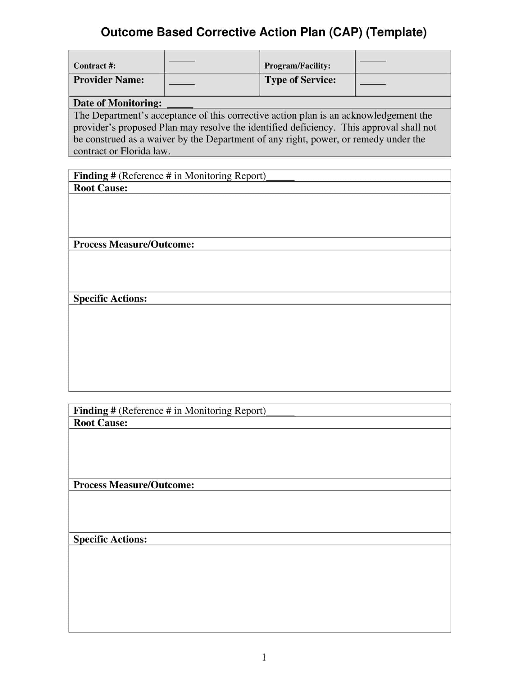 Free Printable Corrective Action Plan Templates [PDF, Word, Excel]