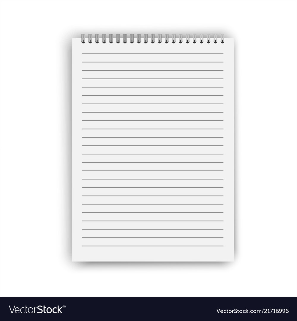 Realistic notepad template Royalty Free Vector Image