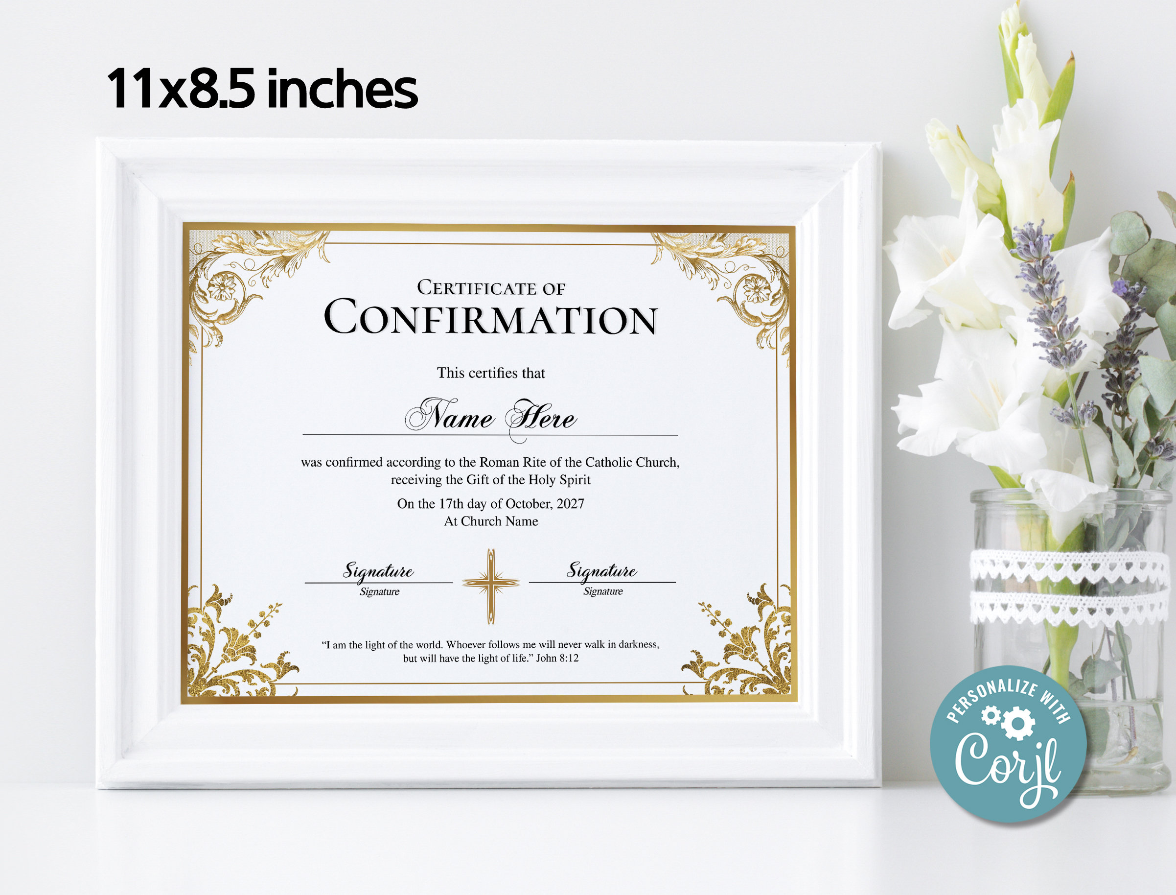 methodist church confirmation certificate template Confirmation church certificate template in word, pages, publisher