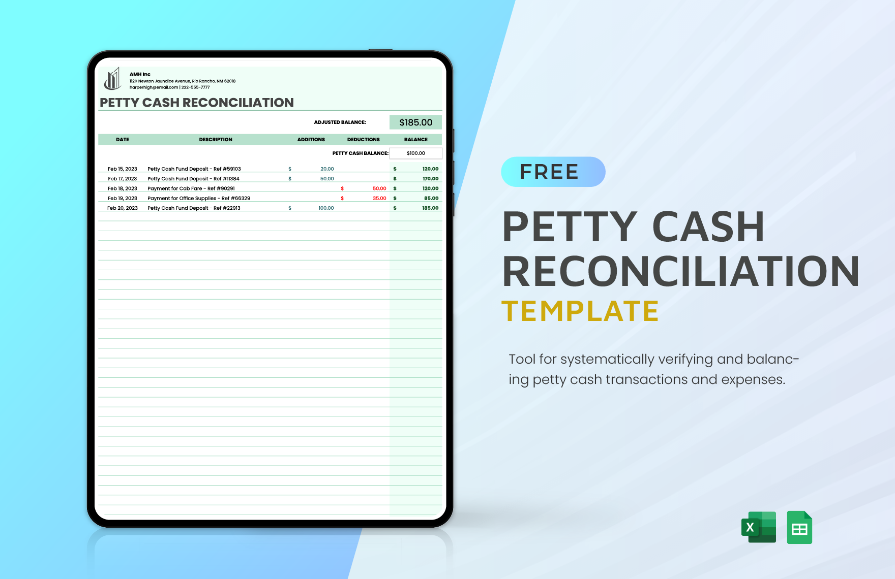 cash to revenue reconciliation template Cash reconciliation sheet templates